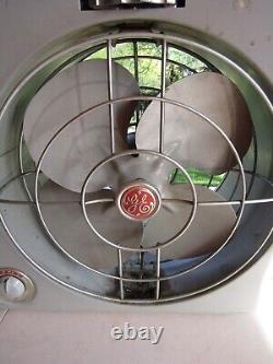 Vintage General Electric Double / Dual Industrial Box Fan 27 x 15 x 9