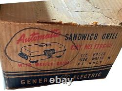 Vintage General Electric EXCELLENT Waffle Maker Grill Model # 179G40 with box VTG