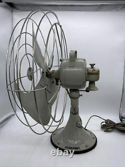 Vintage General Electric F12V163 Large Industrial Oscillating Vortalex Fan NICE
