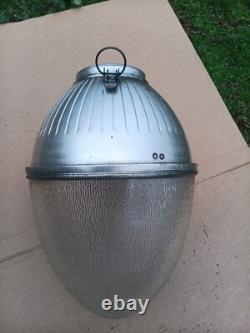 Vintage General Electric Form 207 Deep Bowl Street Light Globe Assembly 1940's