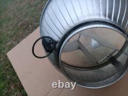 Vintage General Electric Form 207 Deep Bowl Street Light Globe Assembly 1940's