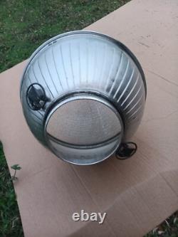 Vintage General Electric Form 207 Deep Bowl Street Light Globe Assembly 1940's