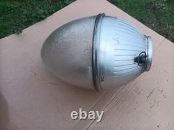 Vintage General Electric Form 207 Deep Bowl Street Light Globe Assembly 1940's