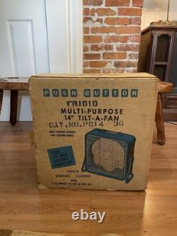 Vintage General Electric Frigid 14 Inch Box Fan Metal Blade Withbox PC-14-3G Mint