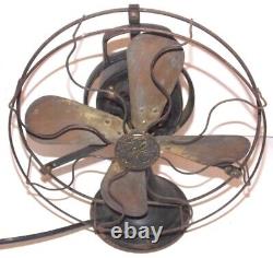 Vintage General Electric GE 12 3 Speed Oscillating 4 Blade Fan 75423 USA Used