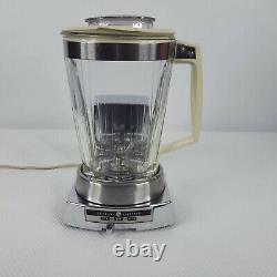 Vintage General Electric GE 22BL2 Two Speed Blender Chrome Oval Glass Jar