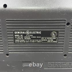 Vintage General Electric GE 3-5256A AM/FM Stereo Boombox Cassette Working WithBox
