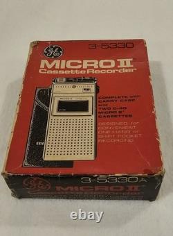 Vintage General Electric GE 3-5330A Micro II Cassette Recorder