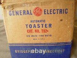 Vintage General Electric GE Chrome 2 Slice Automatic Toaster Cat. No. T82K New i