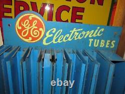 Vintage General Electric GE ELECTRONIC TUBES Advertising Display Sign Rack