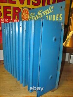 Vintage General Electric GE ELECTRONIC TUBES Advertising Display Sign Rack