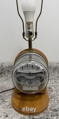 Vintage General Electric (GE) Electric Meter Table Lamp Industrial Steampunk