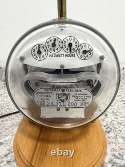 Vintage General Electric (GE) Electric Meter Table Lamp Industrial Steampunk