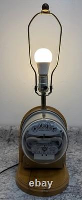 Vintage General Electric (GE) Electric Meter Table Lamp Industrial Steampunk