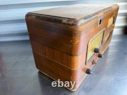 Vintage General Electric GE F-80 Tube Radio Wood Tabletop AM Radio 1930 Untested
