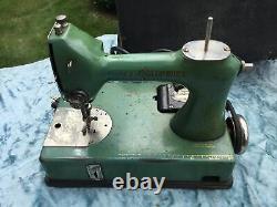 Vintage General Electric GE Green Sewing Machine Model A Featherweight Type