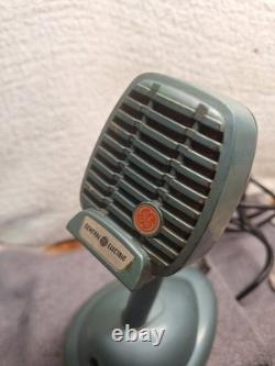 Vintage General Electric GE Model CR88B Desk Microphone Stand Blue Shure Bro S36