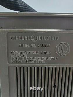 Vintage General Electric GE Portable 8 Track Player Model No 3-5505F Lot