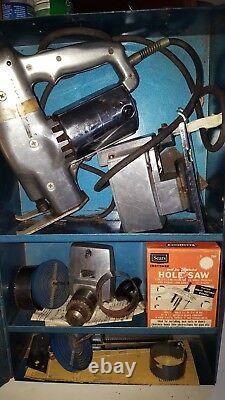 Vintage General Electric GE Portable Power Tool Kit 3 tools in one