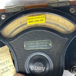 Vintage General Electric GE Type WM Portable Frequency Meter Model WM 00015