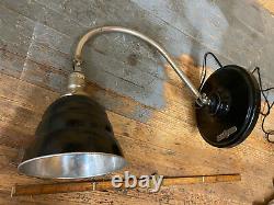 Vintage General Electric Gooseneck Wall Or Desk Lamp Industrial Light Lighting
