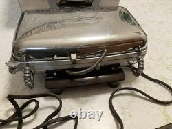 Vintage General Electric Grill Waffle Baker Maker G44T REVERSIBLE PLATES withBox