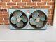 Vintage General Electric Industrial Metal Double Box Fan As-is