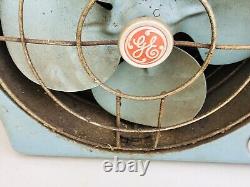 Vintage General Electric Industrial Metal Double Box Fan AS-IS