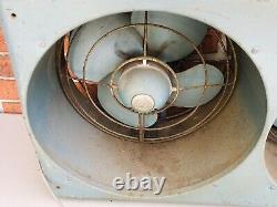 Vintage General Electric Industrial Metal Double Box Fan AS-IS