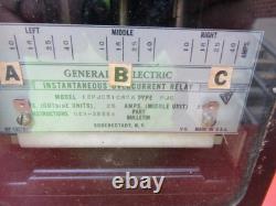 Vintage General Electric Instantaneous Overcurrent Relay Model 12pjc31c67a