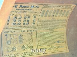 Vintage General Electric M-51 Tombstone Radio