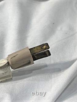 Vintage General Electric Metal Box Fan 3 Speed MCM Beige White Works