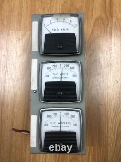 Vintage General Electric Meter Field Amps, D-C Volts, D-C Amperes