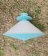 Vintage General Electric Mid Century Modern Overhead Light Lamp Teal Atomic Ufo