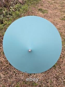 Vintage General Electric Mid Century Modern Overhead Light Lamp Teal Atomic UFO