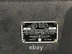 Vintage General Electric Navy Dept. Bureau Of Ships Cg-46115 Aircraft Radio