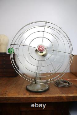 Vintage General Electric Oscillating Fan 15 blades metal industrial GE Vintage