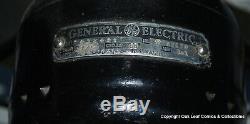 Vintage General Electric Oscillating Fan 49X491 Black 3 speed Works 16 Pounds