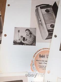 Vintage General Electric Radio Dealer -Spec Sheets- LC-608, LB-700, LB-502