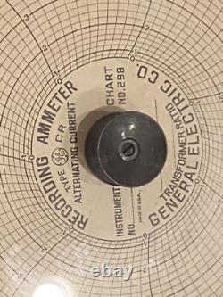 Vintage General Electric Recording Ammeter No. 298 Alternating Current Type Cr