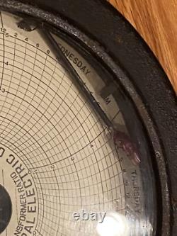 Vintage General Electric Recording Ammeter No. 298 Alternating Current Type Cr