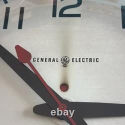 Vintage General Electric Red Dot Glass Working School Clock