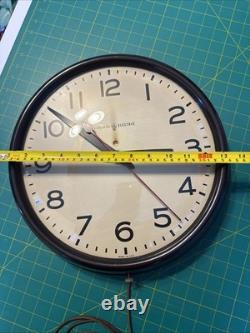 Vintage General Electric Red Dot Glass Working School Clock