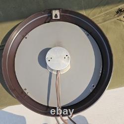 Vintage General Electric Red Eye School Wall Clock 14-1/2 #1HA1612 Rewired