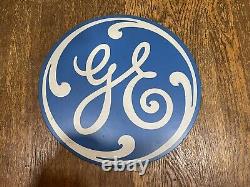 Vintage General Electric Round Circular Sign 12 x 12 1960's 1970's
