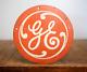 Vintage General Electric Script Logo Ge Industrial Plaque Sign Fans Motors Etc