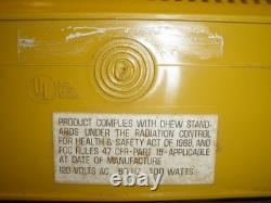 Vintage General Electric Sf1702yl Mustard Tv (parts Turns On Sound)