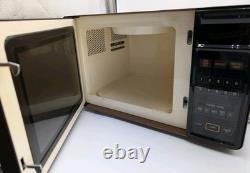 Vintage General Electric Spacemaker III Microwave Woodgrain With Top Hardware