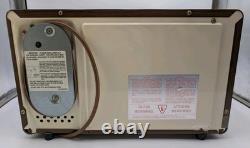Vintage General Electric Spacemaker III Microwave Woodgrain With Top Hardware