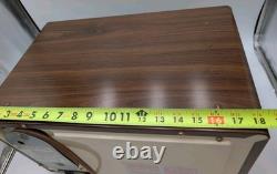 Vintage General Electric Spacemaker III Microwave Woodgrain With Top Hardware